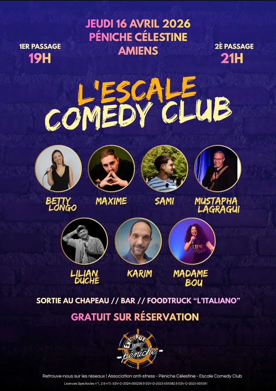 L'Escale Comedy Club embarque à Amiens !