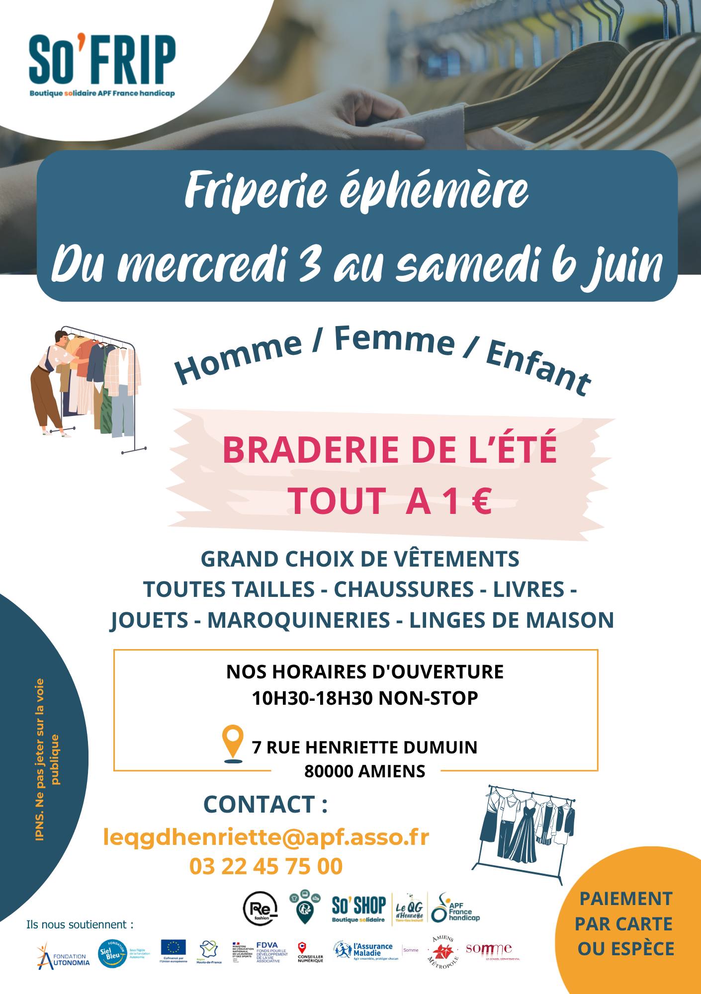 Braderie de l'Été chez So'Frip : TOUT À 1€
