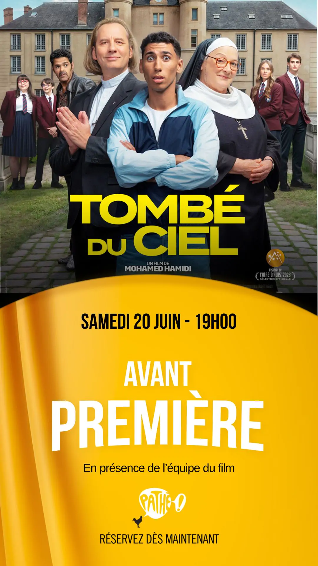 Avant-première Tombé du ciel avec l'équipe du film
