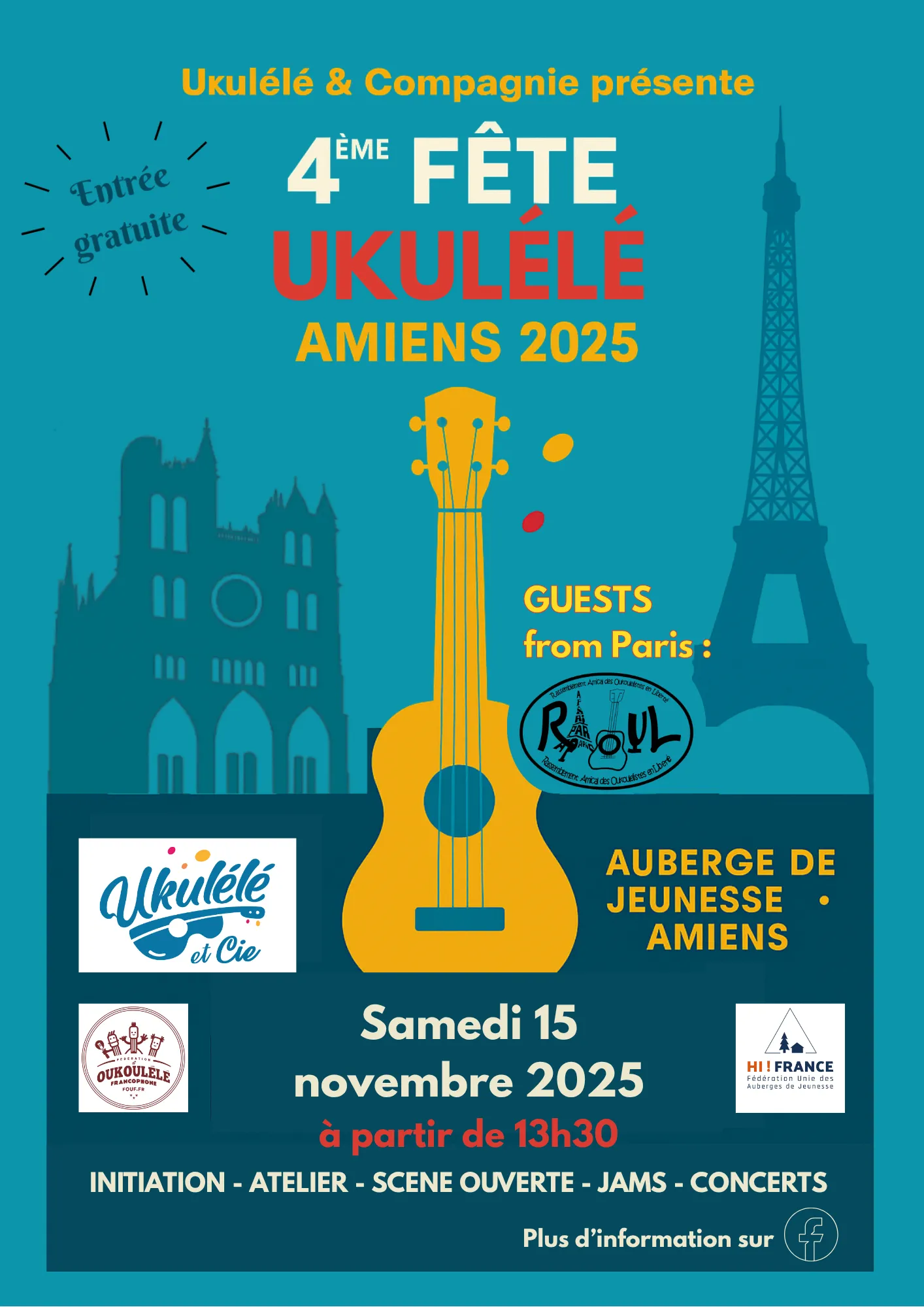Fête du Ukulélé à l'Auberge de Jeunesse d'Amiens